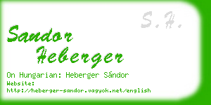 sandor heberger business card